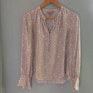 Rebecca Taylor Floral Silk Blouse - Size 0
